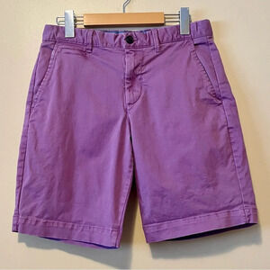 GAP| Men's Purple 'Lived-In'  Flat Front Shorts Cotton Chino Front Button Sz 28